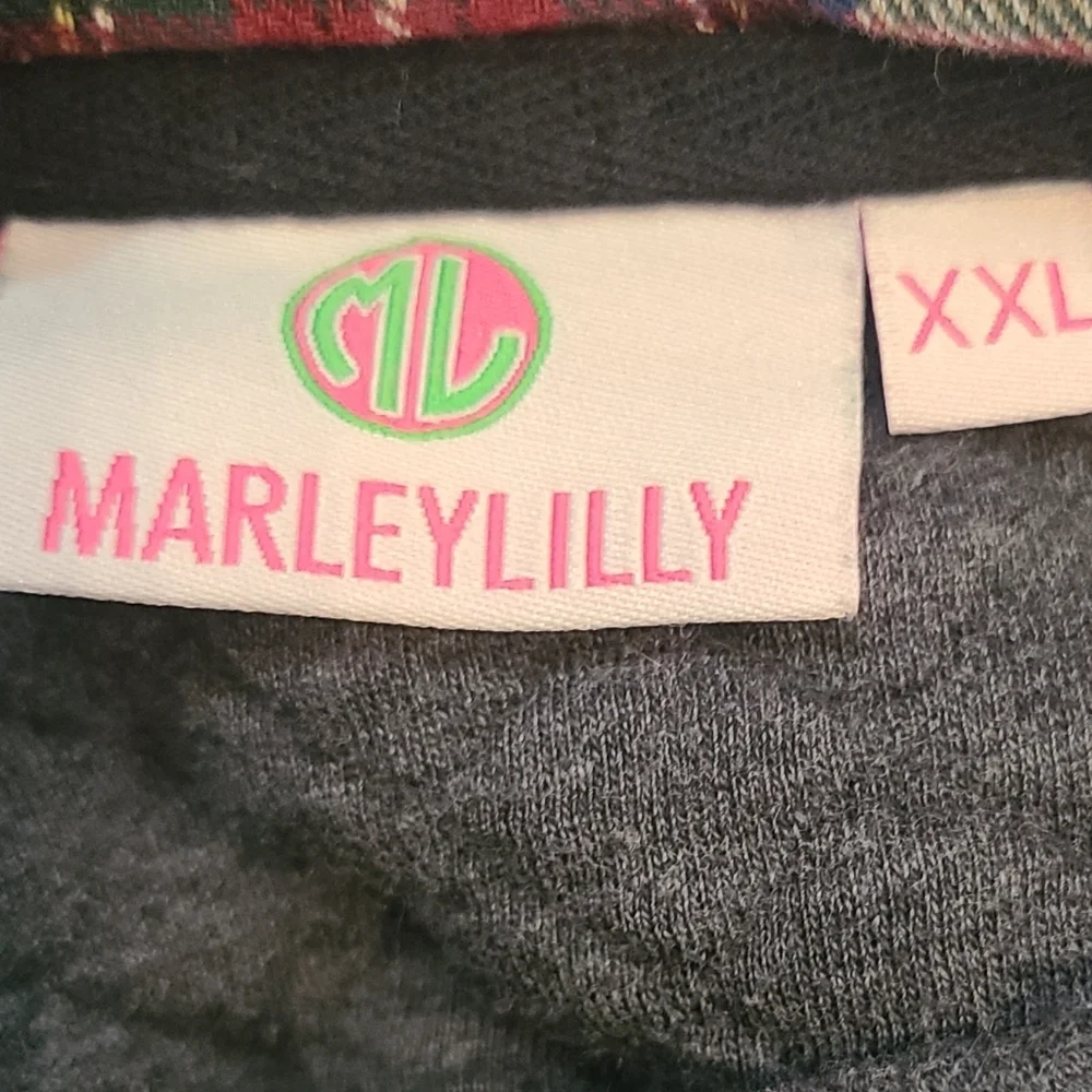 Womens MarleyLilly Womens Quilted Polyester Blend Gray Sweater XXL MONOGRAMMED - Picture 5 of 6